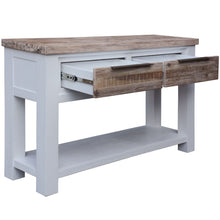 Load image into Gallery viewer, Plumeria Console Hallway Entry Table 130cm Solid Acacia Timber Wood -White Brush
