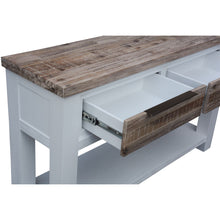 Load image into Gallery viewer, Plumeria Console Hallway Entry Table 130cm Solid Acacia Timber Wood -White Brush
