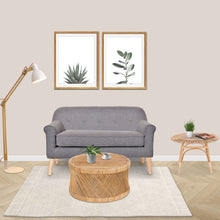 Load image into Gallery viewer, Holly 65cm Round Side Table Mango Wood Top Rattan Frame - Natural
