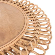Load image into Gallery viewer, Holly 65cm Round Side Table Mango Wood Top Rattan Frame - Natural
