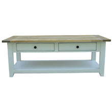Load image into Gallery viewer, Lavasa Coffee Table 130cm 4 Drawers Solid Mango Wood Modern Farmhouse Furniture
