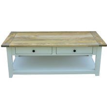 Load image into Gallery viewer, Lavasa Coffee Table 130cm 4 Drawers Solid Mango Wood Modern Farmhouse Furniture
