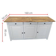 Load image into Gallery viewer, Lavasa Buffet Table 160cm 3 Doors Drawers Solid Mango Wood Farmhouse Furniture
