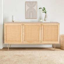 Load image into Gallery viewer, Martina Buffet Table Sideboard 145cm 3 Door Solid Mango Wood Storage Cabinet

