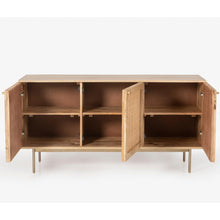 Load image into Gallery viewer, Martina Buffet Table Sideboard 145cm 3 Door Solid Mango Wood Storage Cabinet
