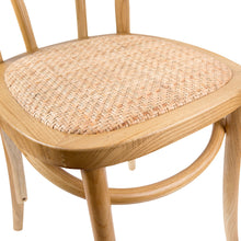 Load image into Gallery viewer, Azalea Arched Back Dining Chair Set of 8 Solid Elm Timber Wood Rattan Seat - Oak

