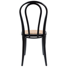 Load image into Gallery viewer, Azalea Arched Back Dining Chair 4 Set Solid Elm Timber Wood Rattan Seat - Black
