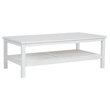 Load image into Gallery viewer, Jasmine Coffee Table 110cm Mindi Timber Wood Rattan Weave - White
