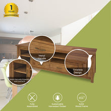 Load image into Gallery viewer, Birdsville ETU Entertainment TV Unit 223cm 2 Door 2 Drawer Mt Ash Wood - Brown
