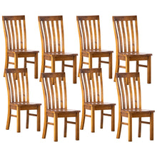 Load image into Gallery viewer, Teasel Dining Chair Set of 8 Solid Pine Timber Wood Seat - Rustic Oak
