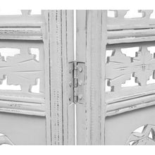 Load image into Gallery viewer, Circle Jali 4 Panel Room Divider Screen Privacy Shoji Timber Wood Stand - White
