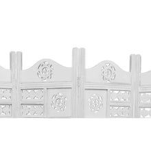 Load image into Gallery viewer, Circle Jali 4 Panel Room Divider Screen Privacy Shoji Timber Wood Stand - White
