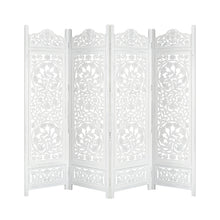 Load image into Gallery viewer, Koch 4 Panel Room Divider Screen Privacy Shoji Timber Wood Stand - White
