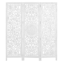 Load image into Gallery viewer, Jans 3 Panel Room Divider Screen Privacy Shoji Timber Wood Stand - White
