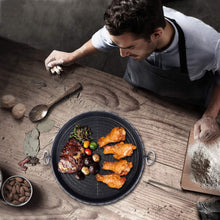 Load image into Gallery viewer, Korean BBQ Grill Pan Non-Stick Smokeless Stovetop BBQ Grill Plate Indoor Outdoor
