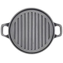 Load image into Gallery viewer, 30cm Round Cast Iron Griddle Plate, BBQ Pan Cooking Griddle Grill for StoveF, Oven
