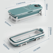 Load image into Gallery viewer, Foldable 135cm Large Massage Bathtub Portable Bath Tub with Drain for adult
