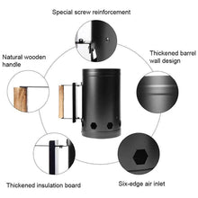 Load image into Gallery viewer, Fast Fire Starter Bucket BBQ Charcoal Chimney Starter Stainless Steel Easy Start Fire
