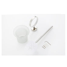 Load image into Gallery viewer, Toilet Brush Holder Wall Mount Rustproof Frosted Glass for Bathroom
