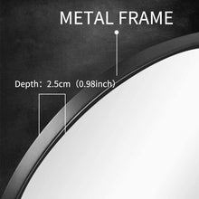 Load image into Gallery viewer, Slim Design 50CM Black Bathroom, Living Room, Hallway Mirror Round Mirror Wall Decor Metal Frame
