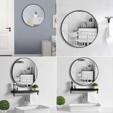 Load image into Gallery viewer, Slim Design 50CM Black Bathroom, Living Room, Hallway Mirror Round Mirror Wall Decor Metal Frame
