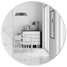 Load image into Gallery viewer, Slim Design 50CM White Bathroom, Living Room, Hallway Mirror Round Mirror Wall Decor Metal Frame
