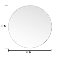 Load image into Gallery viewer, Slim Design 50CM White Bathroom, Living Room, Hallway Mirror Round Mirror Wall Decor Metal Frame
