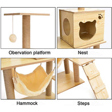 Load image into Gallery viewer, Modern Multi-Level Cats Tree Kittens Scratching Posts Sisal Rope Soft Nest Bed Cat Furniture Tree
