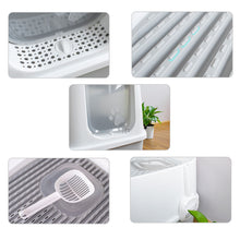 Load image into Gallery viewer, Large Cat Litter Box with Lid, Fully Enclosed Splash-Proof Litter Box Cat Litter Box with scoop

