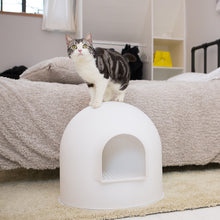 Load image into Gallery viewer, PIDAN Igloo Cat Litter Box - White
