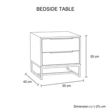 Load image into Gallery viewer, 4 Pieces Bedroom Suite made in Solid Wood Acacia Veneered King Size Oak Colour Bed, Bedside Table &amp; Dresser
