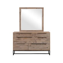 Load image into Gallery viewer, 5 Pieces Bedroom Suite made in Solid Wood Acacia Veneered King Size Oak Colour Bed, Bedside Table, Tallboy &amp; Dresser
