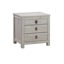 Load image into Gallery viewer, 4 Pieces Bedroom Suite with Solid Acacia Wood Veneered Construction in Queen Size White Ash Colour Bed, Bedside Table &amp; Tallboy
