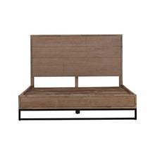 Load image into Gallery viewer, Queen size Bed Frame Solid Wood Acacia Veneered Bedroom Furniture Steel Legs

