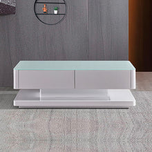 Load image into Gallery viewer, Stylish Coffee Table High Gloss Finish Shiny White Colour with 4 Drawers Storage

