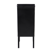 Load image into Gallery viewer, 2x Wooden Frame Black Leatherette Dining Chairs with Solid Pine Legs
