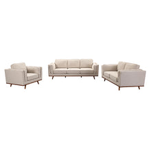 Load image into Gallery viewer, 3+2+1 Seater Sofa Beige Fabric Lounge Set for Living Room Couch with Wooden Frame
