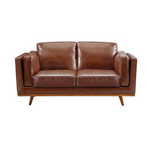 Load image into Gallery viewer, 3+2+1 Seater Sofa Brown Leather Lounge Set for Living Room Couch with Wooden Frame
