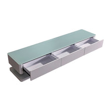 Load image into Gallery viewer, TV Cabinet with 3 Storage Drawers With High Glossy Assembled Entertainment Unit in White colour
