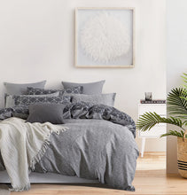 Load image into Gallery viewer, Manhattan 100% cotton reversible quilt cover set-king size
