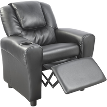 Load image into Gallery viewer, PU Leather Kids Recliner with Drink Holder
