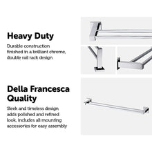 Load image into Gallery viewer, Double Classic Chrome Towel Bar Rail Bathroom
