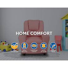 Load image into Gallery viewer, PU Leather Kids Recliner with Drink Holder
