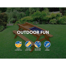 Load image into Gallery viewer, Sand &amp; Water Wooden Picnic Table
