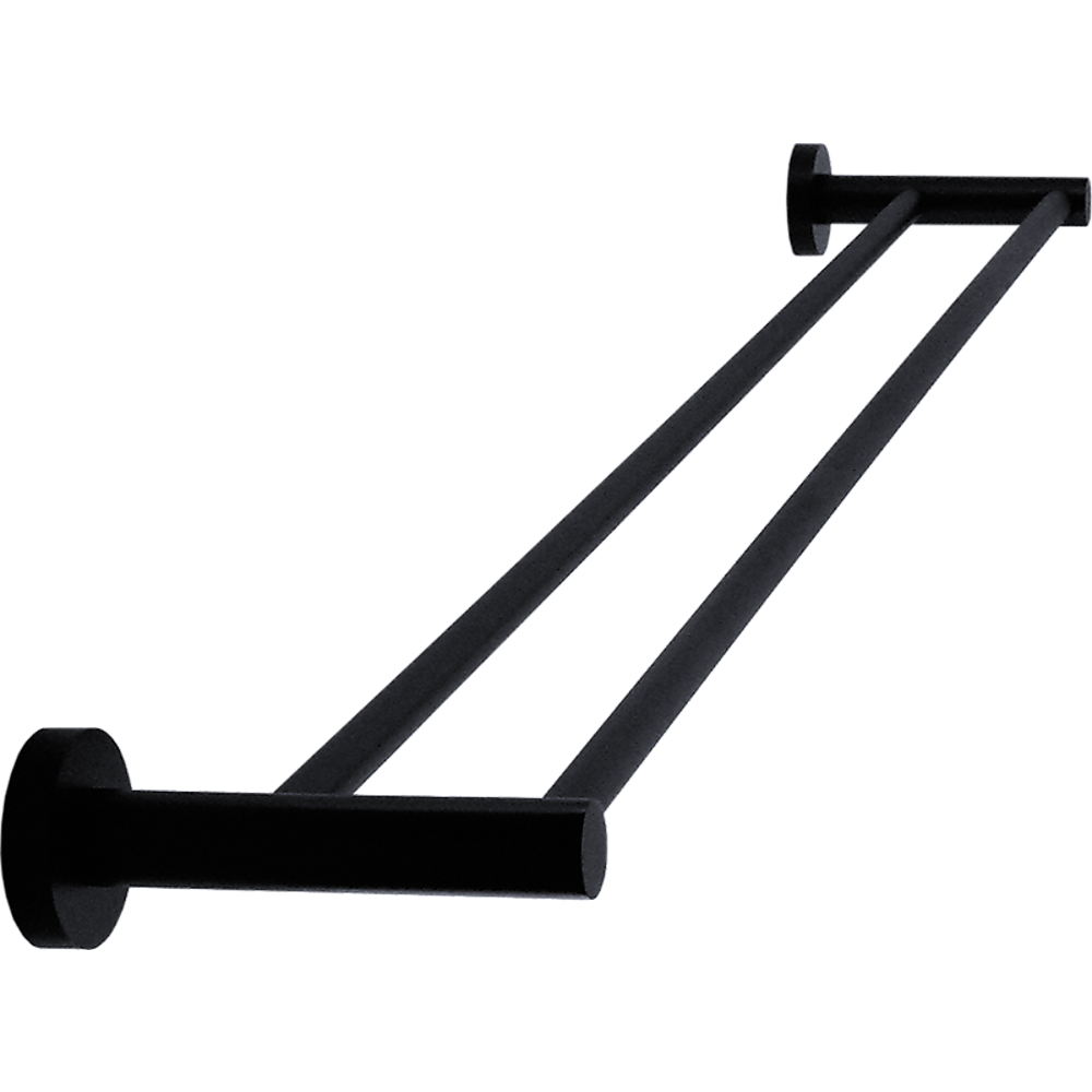 Single Classic Towel Bar Rail Bathroom Electroplated Matte Black Finish