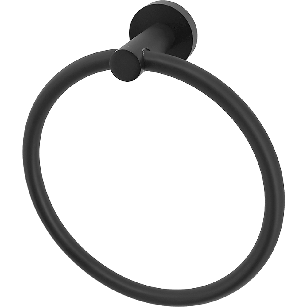 Classic Towel Bar Rail Ring Electroplated Matte Black Finish