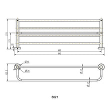 Load image into Gallery viewer, Classic Towel Bar Rail Bathroom Electroplated Matte Black Finish
