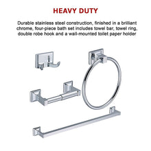 Load image into Gallery viewer, 4 Piece Towel Bar Set Bath Accessories Bathroom Hardware
