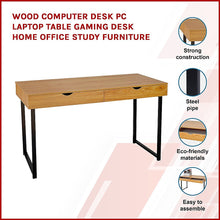 Load image into Gallery viewer, Wood Computer Desk PC Laptop Table Gaming Desk Home Office Study Furniture
