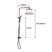 Load image into Gallery viewer, WELS 8&quot; Rain Shower Head Set Square Dual Heads Faucet High Pressure Hand Held
